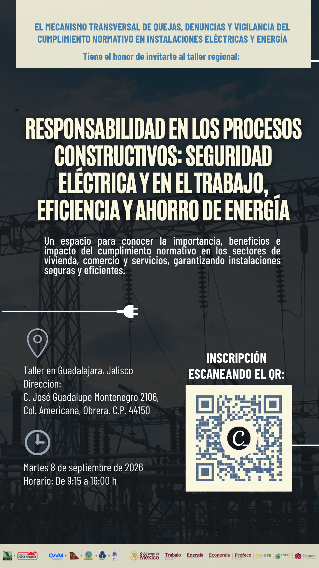 Taller regional: Responsabilidad en los procesos constructivos. Guadalajara, 8 de septiembre de 2026.